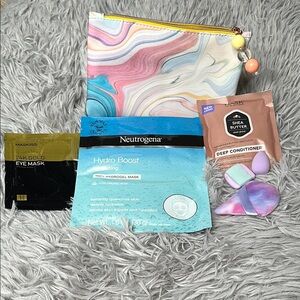 Ipsy Bag & Beauty Bundle Neutrogena Hydro Boost Mask HASK Shea Deep Cond. Mask +